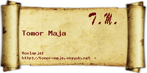 Tomor Maja névjegykártya